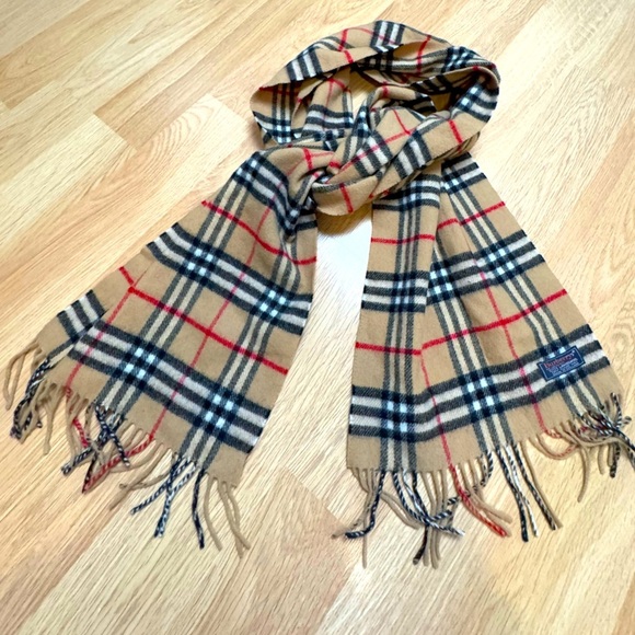 BURBERRYS VINTAGE Nova Check Plaid 100% Lambswool Scarf - Picture 1 of 5
